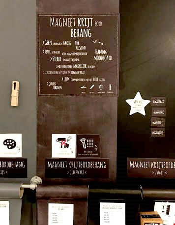 Superslim product: magneet-krijtbordbehang Superslim product: magneet-krijtbordbehang